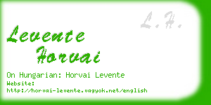levente horvai business card